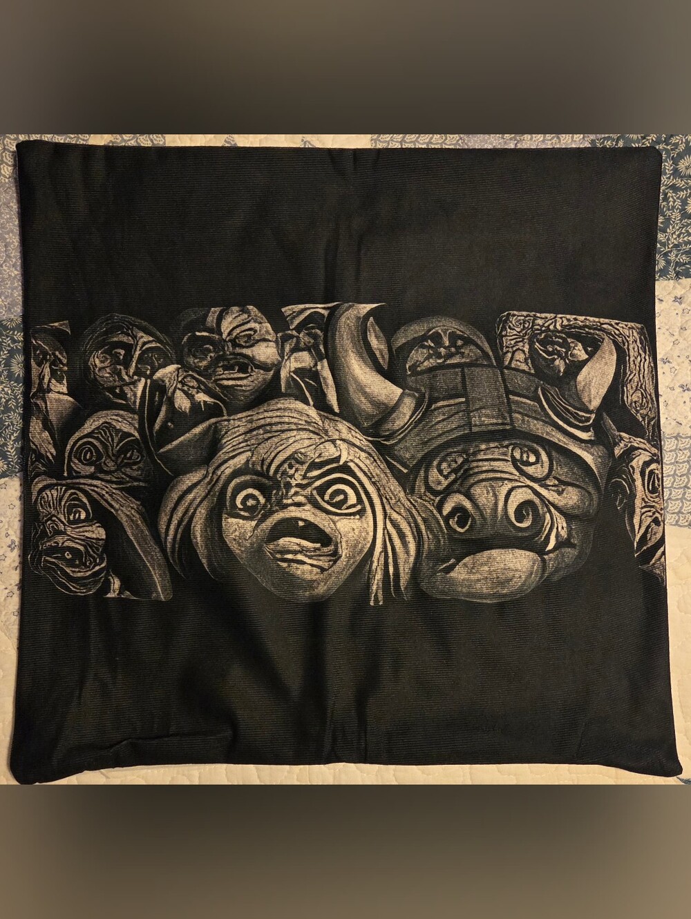 Labyrinth Goblin City 18×18 Black Throw Pillow Cover